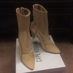 Kim Kardashian inspired mesh booties